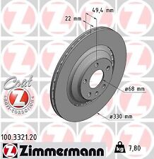 2x ZIMMERMANN 100.3321.20 Bremsscheibe für AUDI