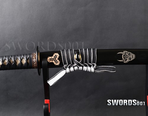 Kill Bill Katana Japanese Samurai Sword Clay Tempered Folded Steel Real Hamon - Picture 7 of 10