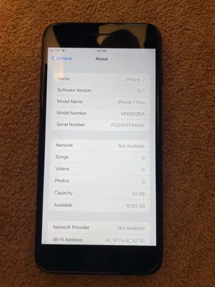 Apple iPhone 7 Plus - 32GB - Black (O2) perfect condition - Image 3 of 4