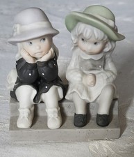 Kim Anderson Enesco Figurine We're Two of a Kind 1995 Vintage 3.5”