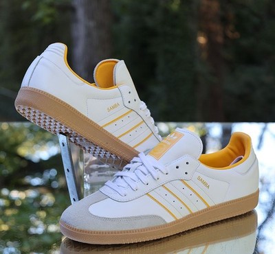 adidas Samba OG Shoes - Men's - Cloud White / White / Crew Yellow - 13