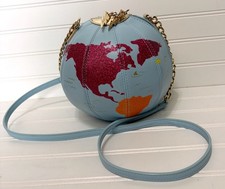 BETSEY JOHNSON Kitsch Earth to Betsey Chain Crossbody Novelty Shoulder Bag Tote