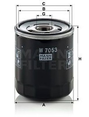 For MANN-FILTER W 7053 oil filter