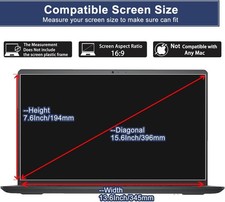 Tempered Glass Screen Protector for 15.6" Lenovo IdeaPad 3 3i, 5, 5i, Slim 3, Yo