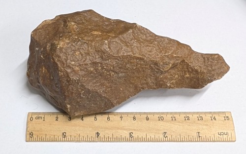 Paleolithic ACHEULEAN 300,000 Year Old HOMO ERECTUS Man Stone HAND AXE (#F7216)