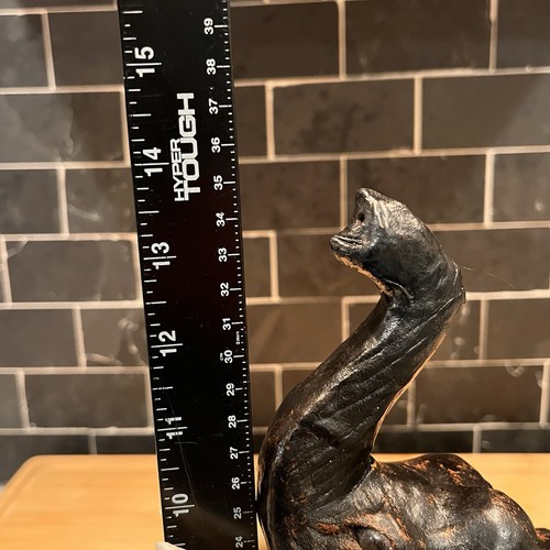 Vintage Leder umwickelt Afrikanischer Elefant Figur Statue Leder Wohndeko - Bild 9 von 12