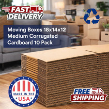 Moving Boxes 18x14x12 Medium Corrugated Cardboard 10 Pack
