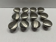 Vintage Lot 12 NOS Heavy Round Chrome Drawer/Cabinet Knobs