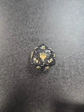 MtG Planeswalker D20 Spindown Die (Black/White) Magic The Gathering