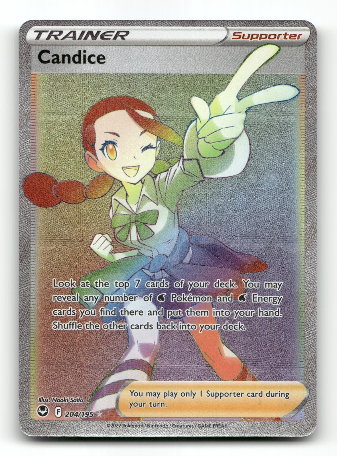 Candice 204/195 - Silver Tempest - Pokemon Card NM/M