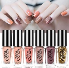 Nail Polish Sets 6PCS Airy Nude Nail Varnish-Quick Dry & Long Lasting-Non Toxic