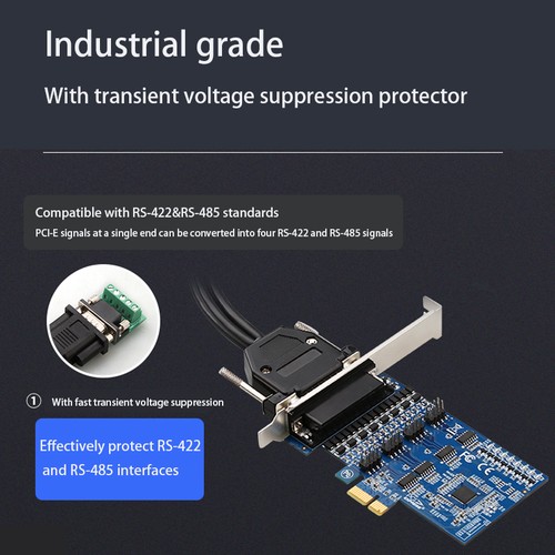 PCI-E to RS485/RS232 card PCI Express Expansion Card PCI-E Riser Card Adapter - Picture 6 of 6