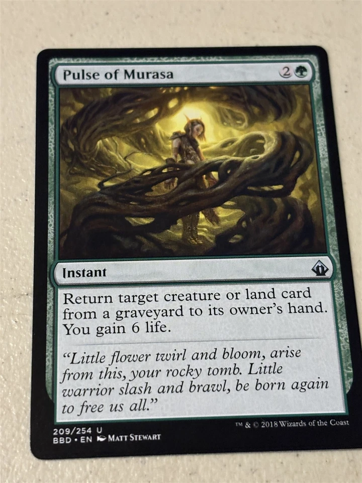 mtg Pulse of Murasa, green instant, Battlebond, slight play - Image 1 of 1