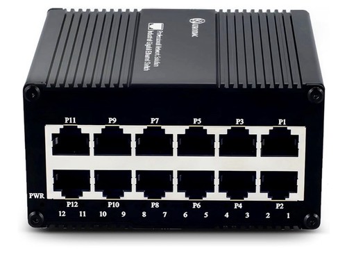 atroodac 12 Ports Gigabit Mini Ethernet Switch Unmanaged Efficient EKN1200Gl - Bild 1 von 3
