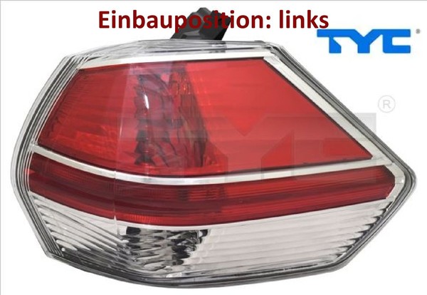 TYC 11-12704-05-9 Heckleuchte Links RüCklicht Hecklicht RüCkleuchte-image