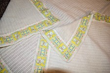 7T Vintage BEACON Acrylic Fleeced Thermal baby Crib Blanket Bunny Bear Nylon