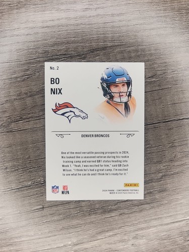 2024 Panini Contenders - Rookie Stallions Bo Nix #2 (RC) - Picture 2 of 2