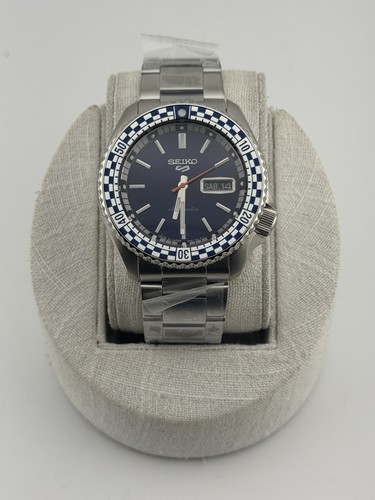 Reloj Seiko Seiko 5 Sports Edición Especial Azul a Cuadros SRPK65 Nuevo En Caja - Imagen 1 de 9