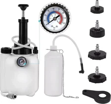 3L Brake Bleeder Kit Manual Fluid Pump with 4 Master Cylinder Adapters 1L Bottle