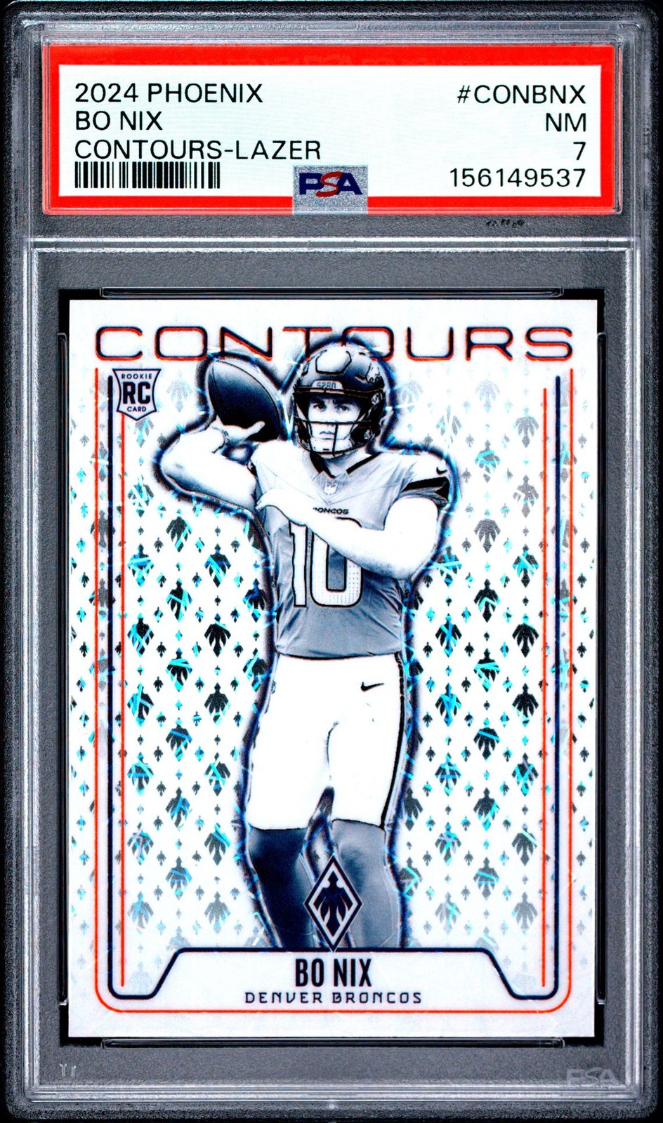 2024 Panini Phoenix Contours-Lazer #CONBNX Bo Nix PSA 7