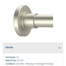 GXOACKJ Brushed Nickel Shower Curtain Rods - 31-80 Inch Spring Tension Shower