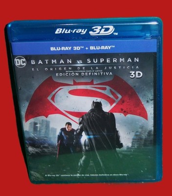NEW DC BATMAN VS SUPERMAN DAWN OF JUSTICE 2D & 3D BLU RAY MOVIE 2016 MEXICO