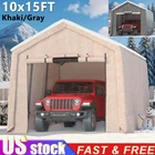 10x15 ft Portable Storage Shelter Garage Tent Carport Shed Zipper Door Outdoor