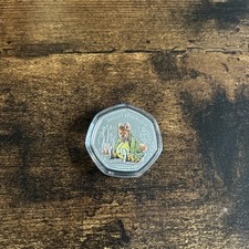 Beatrix Potter Tale of Peter Rabbit Colour Silver Coin 2023 - Samuel Whiskers