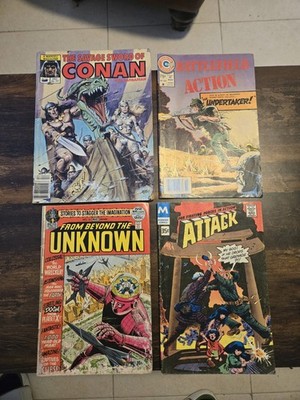 Lot Of 4 Assorted Comics Books From Beyond Unknown, Salvage Sword Of Conan +