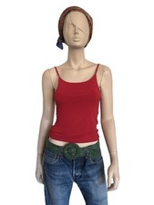 Red Camisole Vest Top. Size 6 8. Summer Festival. Low back.