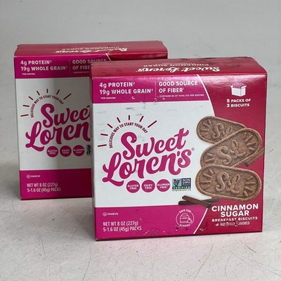 SWEET LOREN'S (2 PACK of 5) Cinnamon Sugar Breakfast Biscuits 1.6 oz BB 01/27