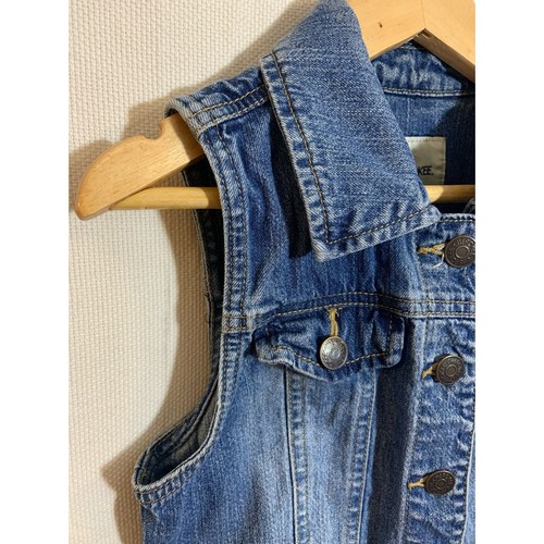 Mädchen Cherokee ärmellos Knopfleiste blau Jeans Denim Weste Größe M 7/8 - Bild 2 von 10