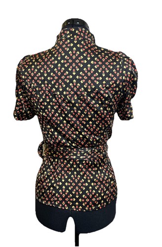 Vintage Silk Wrap Blouse ASO Julie in The OC Season 2 *Small Flaw - Picture 5 of 10