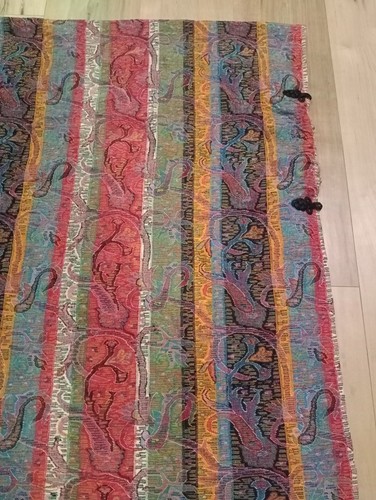 PAISLEY 100% CACHEMIR PASHMINA ABRIGO TEJIDO A MANO CHAL KANI JAMAVAR BUFANDA SUAVE - Imagen 10 de 24