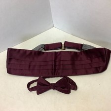 Robert Talbott Pure Silk Red Bow Tie  Cummerbund