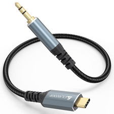 USB C to Aux Cable 1 ft/30.5cm, Short USBC to 3.5mm Audio Aux Cord, Type C to...