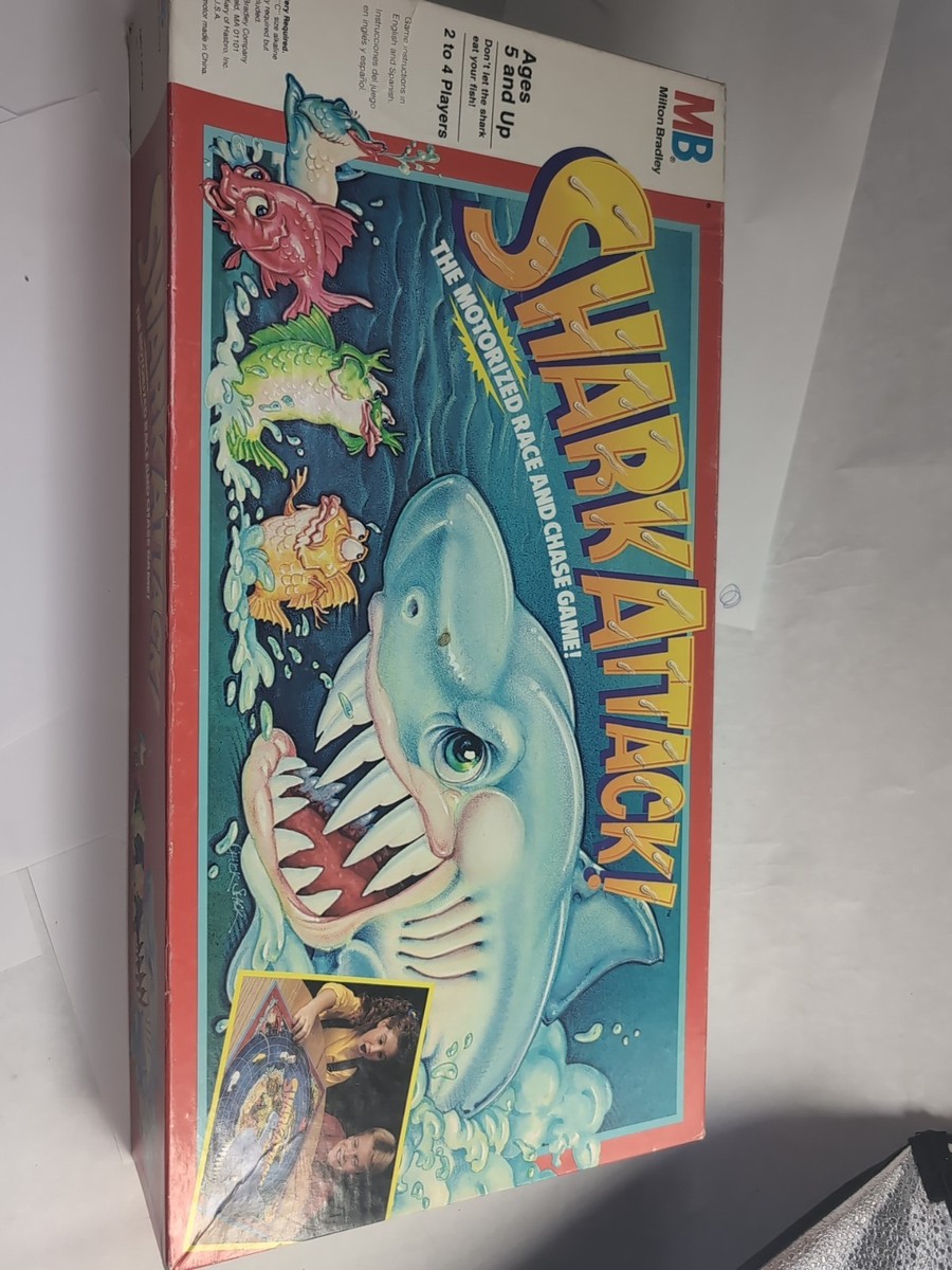 SHARK ATTACK! 1988 Motorized Board Game Milton Bradley