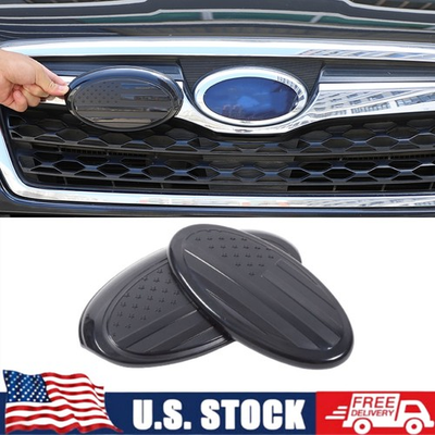 #ad USA Flag Front Rear Emblem Badge Logo Trim Cover For Subaru Forester 2013 2018 $39.99