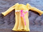 Vintage BARBIE Doll #1465 Lemon Kick Yellow Pleated Blouse Top 1970