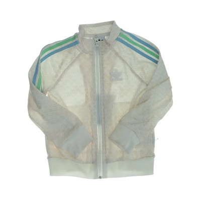 Adidas, Trainingsjacke, Unisex (Kinder), Größe: 92, Beige/Blau/Grün #nqp