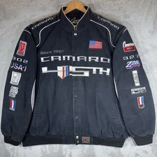 Camaro Collage Racing Jacket Mens 3XL Black JH Design Authentic Embroidered