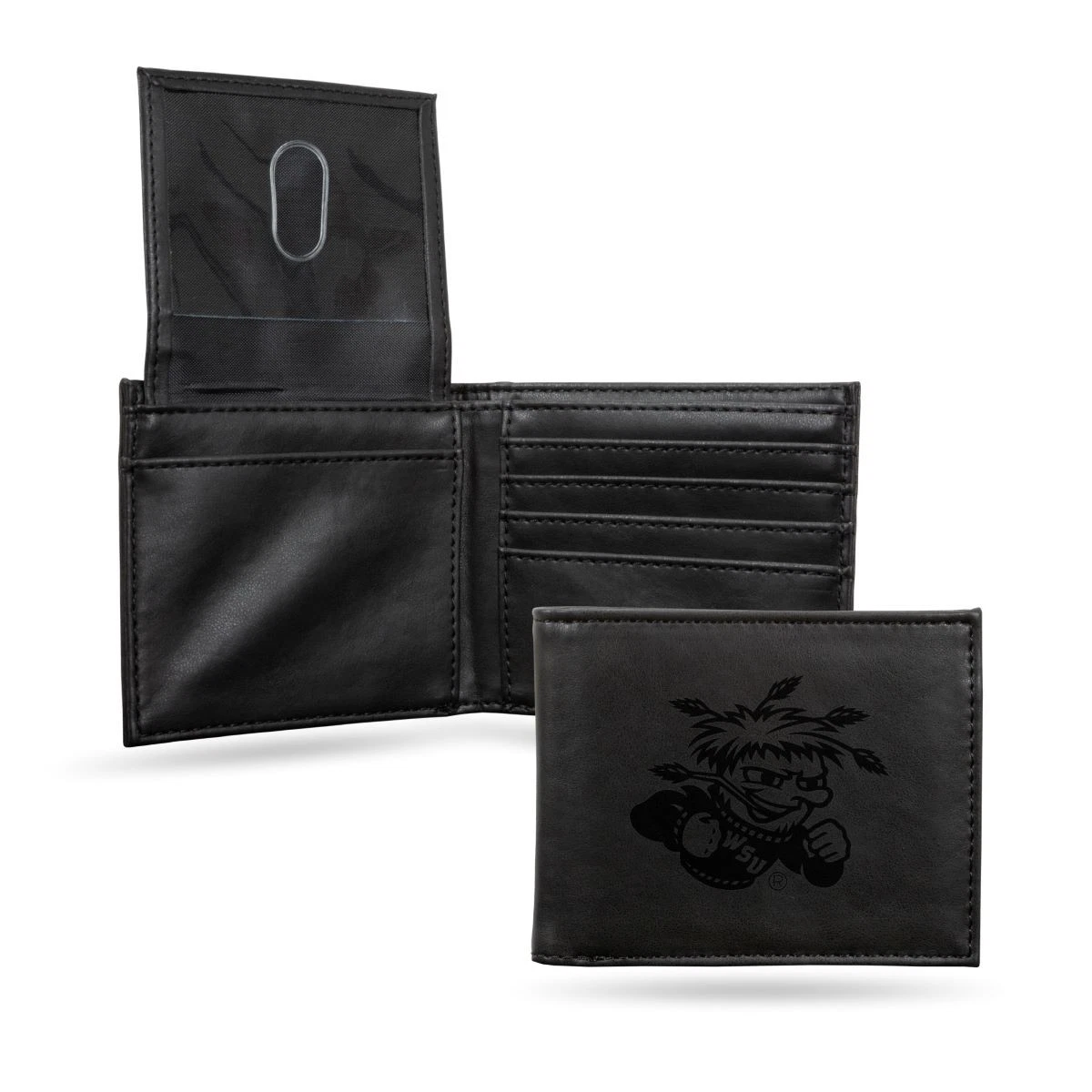Portafoglio Uomo Littlearth NCAA – Wichita State Shockers, Bi-Fold In Vinile Con Logo E 6 Scomparti - 2