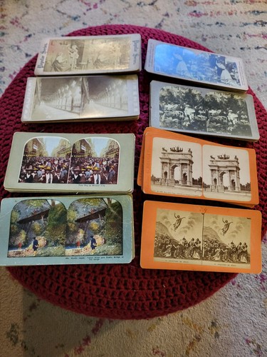 Antike Stereo Betrachter x2 und große Menge Karten Lot - Bild 5 von 21