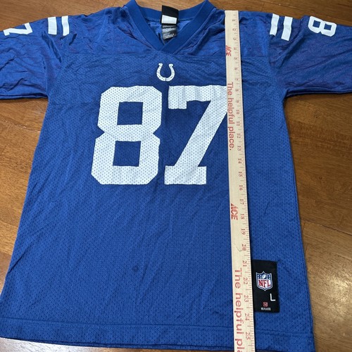 NFL Team Apparel Indianapolis Colts Reggie Wayne Jersey #87 Blue Youth Large - Picture 7 of 14