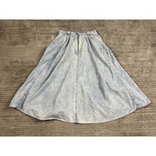 Together Denim Skirt Women 8 Light Blue Acid Wash Vintage High Waist A-Line 90s
