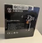 DEKO PRO 8V Cordless Drill, Drill Set with 3/8" Keyless Chuck, Built-in LED