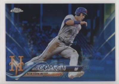 2018 Topps Chrome Blue Refractor 31/150 Michael Conforto #136 a6i