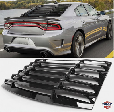 Heckscheibenrollo Rear Window Louvers Für 2015-23 Dodge Charger (Mattschwarz)