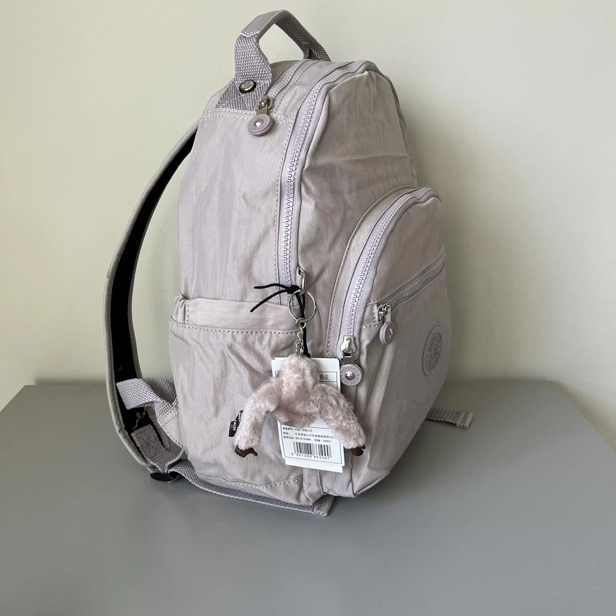 KIPLING “QUEENIE” PALE BLUE MINI BACKPACK WITH COREY GORILLA KEYCHAIN Kipling Backpack Blue Bags & Handbags for Women for sale | eBay main image 4