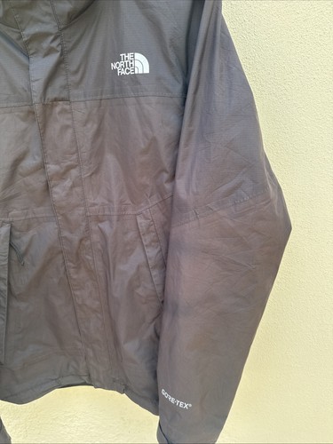 The North Face Mens Waterproof Jacket Black Medium Hooded Gore-Tex Lightweight - Picture 4 of 10